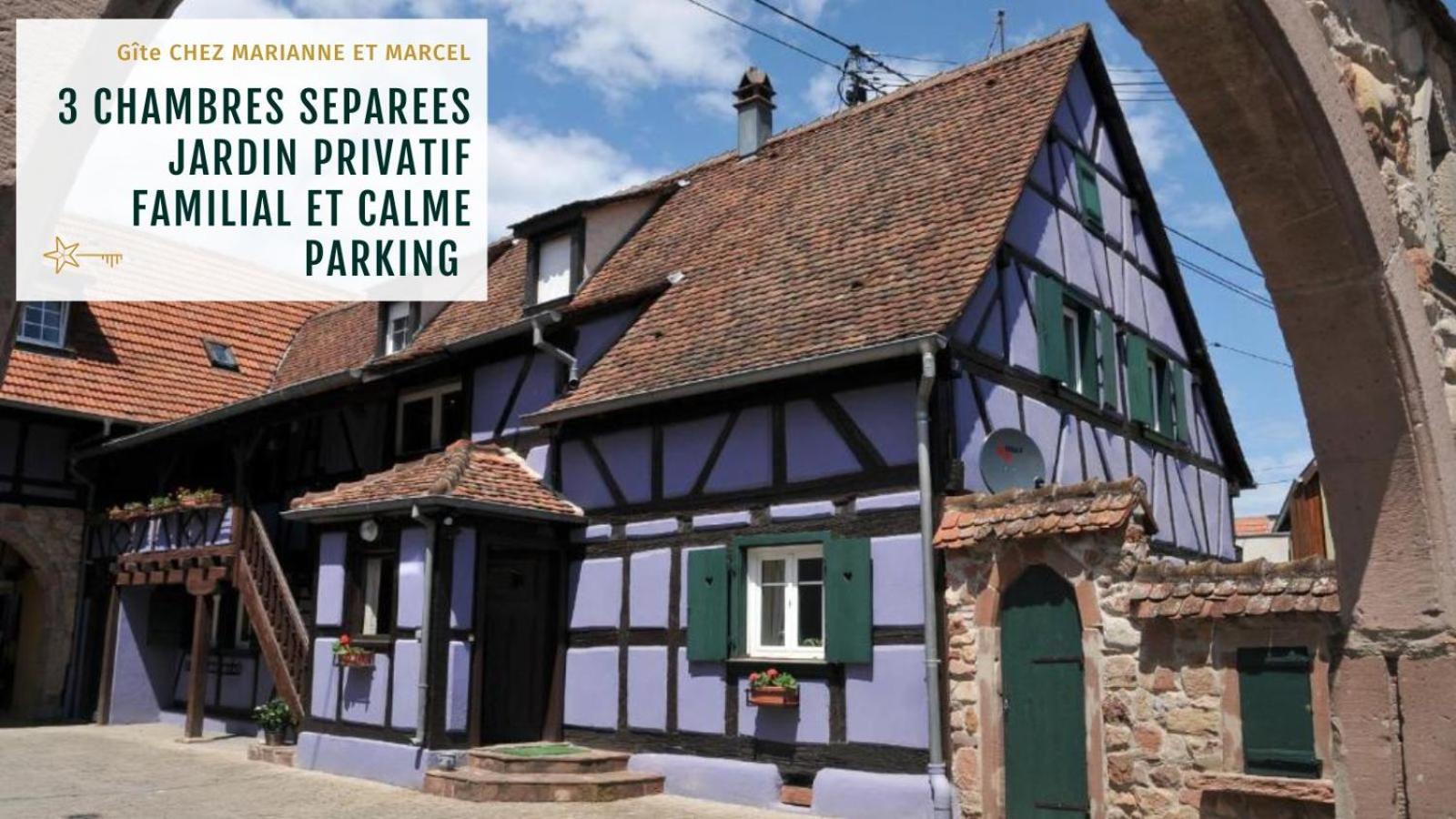 Gite Marcel Et Marianne Jardin Et Parking Privatifs Ebersheim Exterior foto